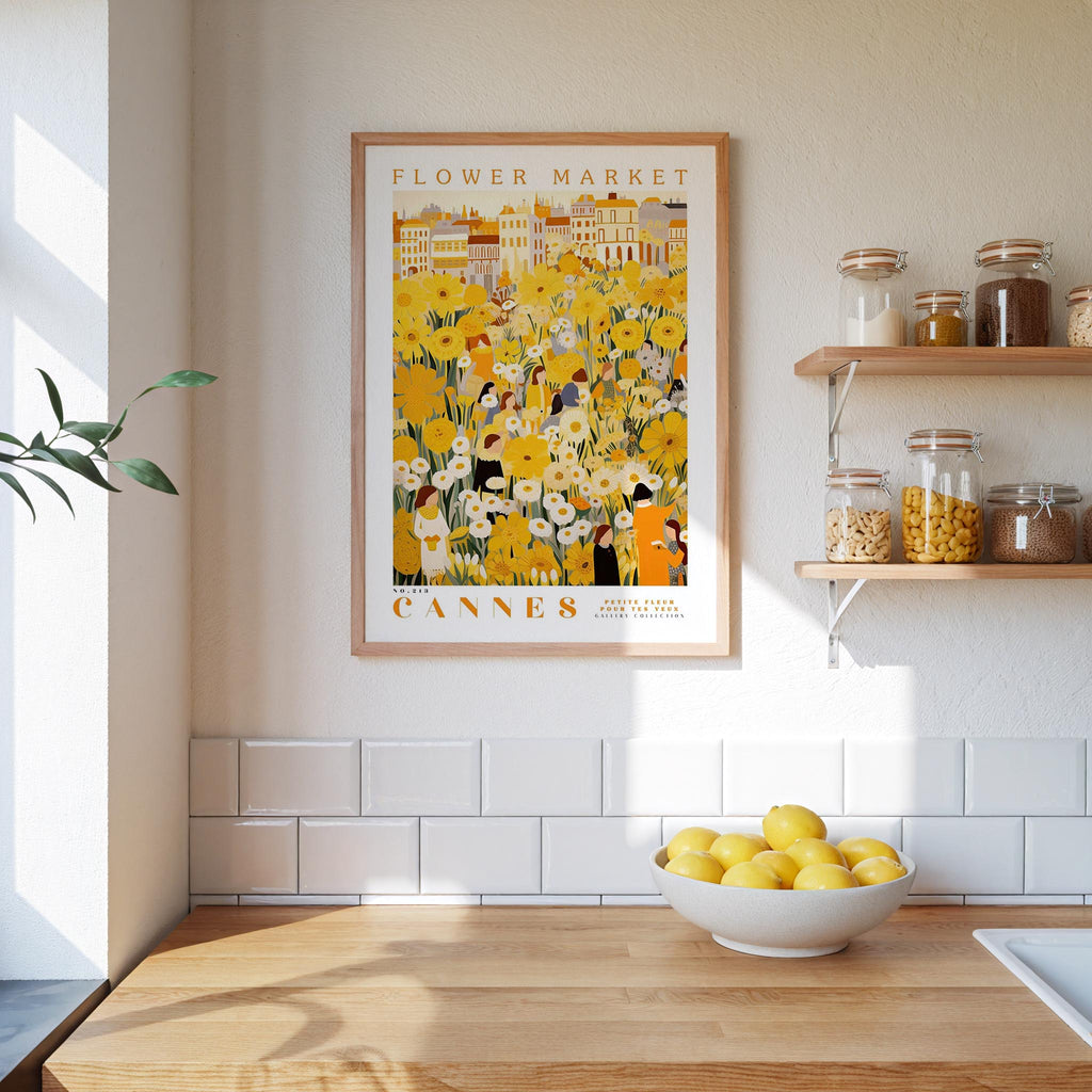 Cannes Flower Market Poster - Poster - Flower Poster