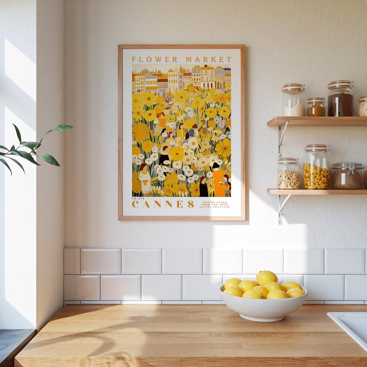 Cannes Flower Market Poster - Poster - Flower Poster