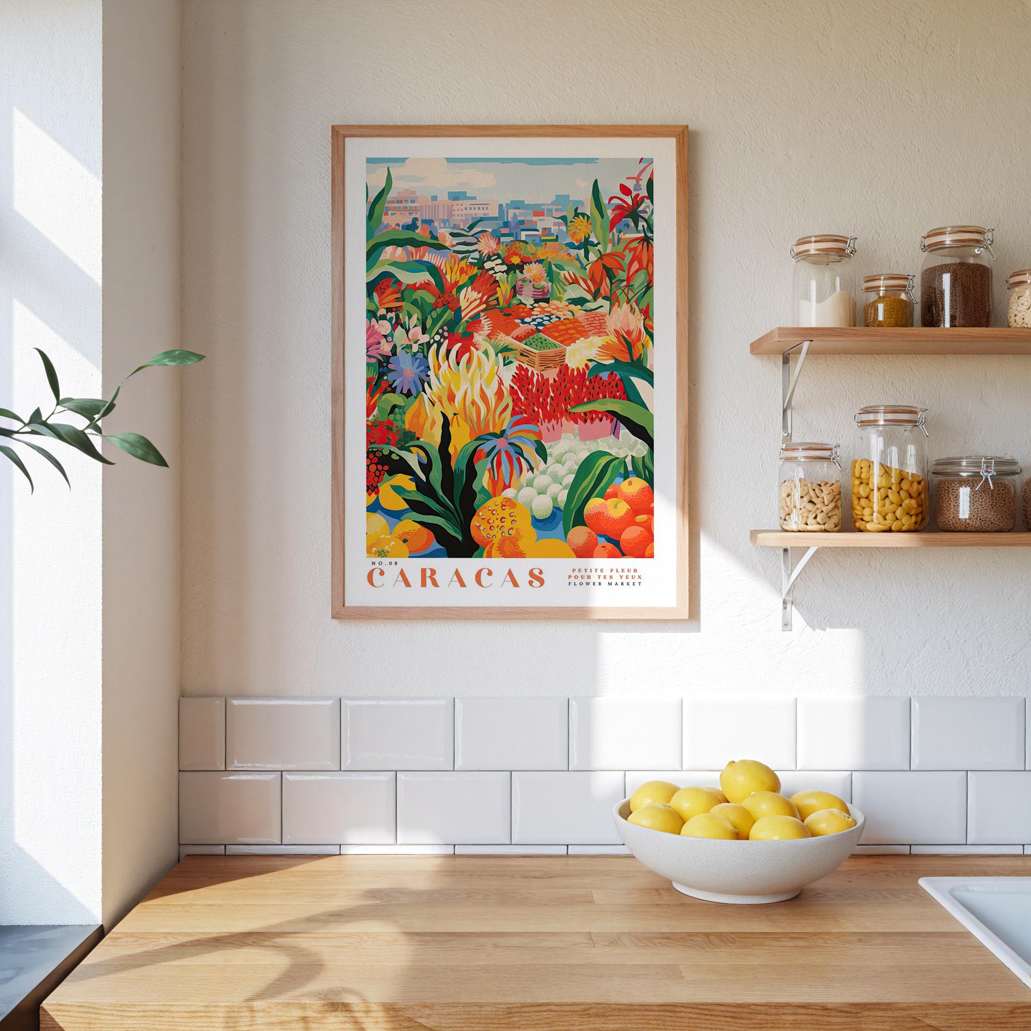 Caracas Flower Market Poster - Posters - Flower Poster