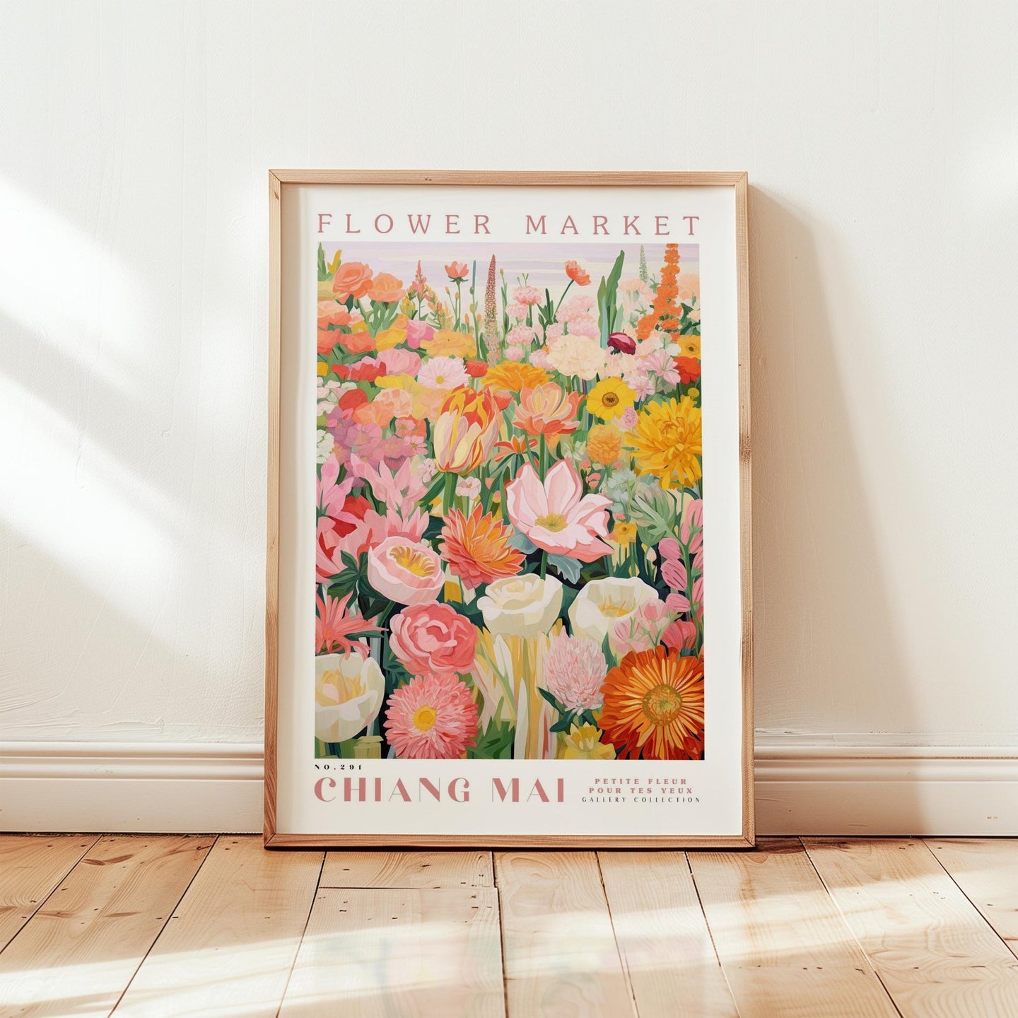 Chiang Mai Flower Market Poster - Print Material - Flower Poster
