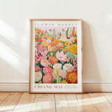 Chiang Mai Flower Market Poster - Print Material - Flower Poster