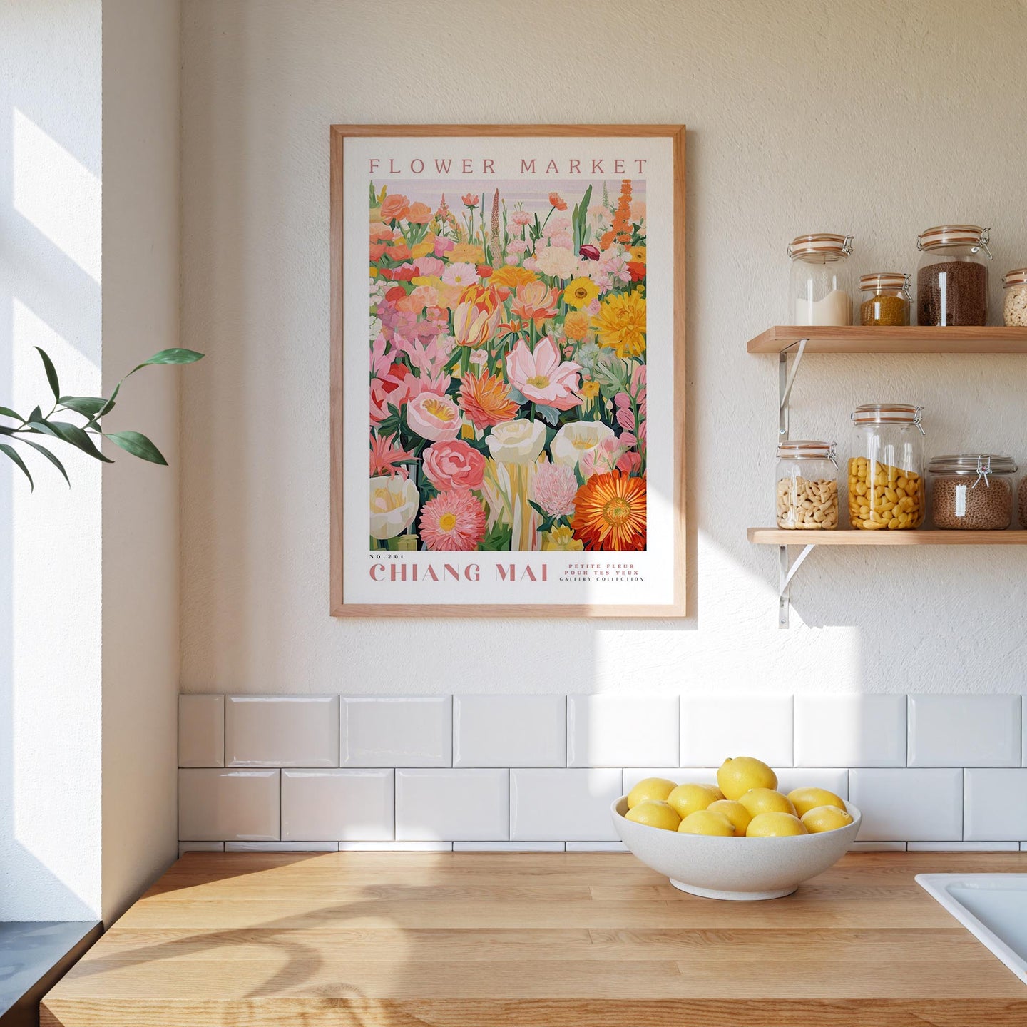 Chiang Mai Flower Market Poster - Print Material - Flower Poster