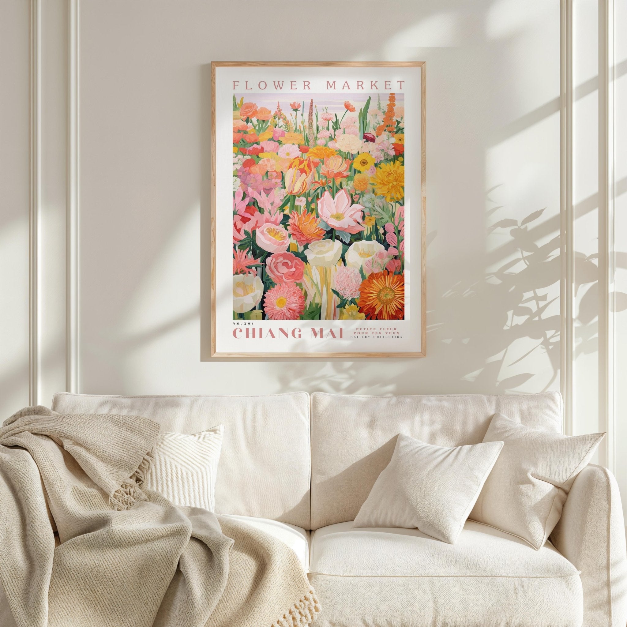 Chiang Mai Flower Market Poster - Print Material - Flower Poster