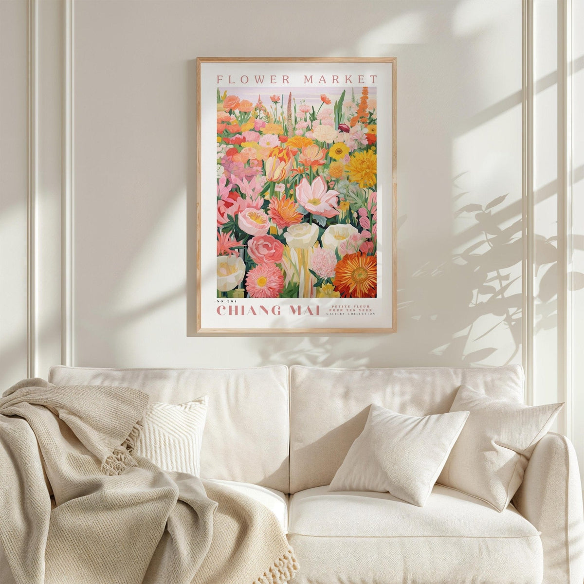 Chiang Mai Flower Market Poster - Print Material - Flower Poster