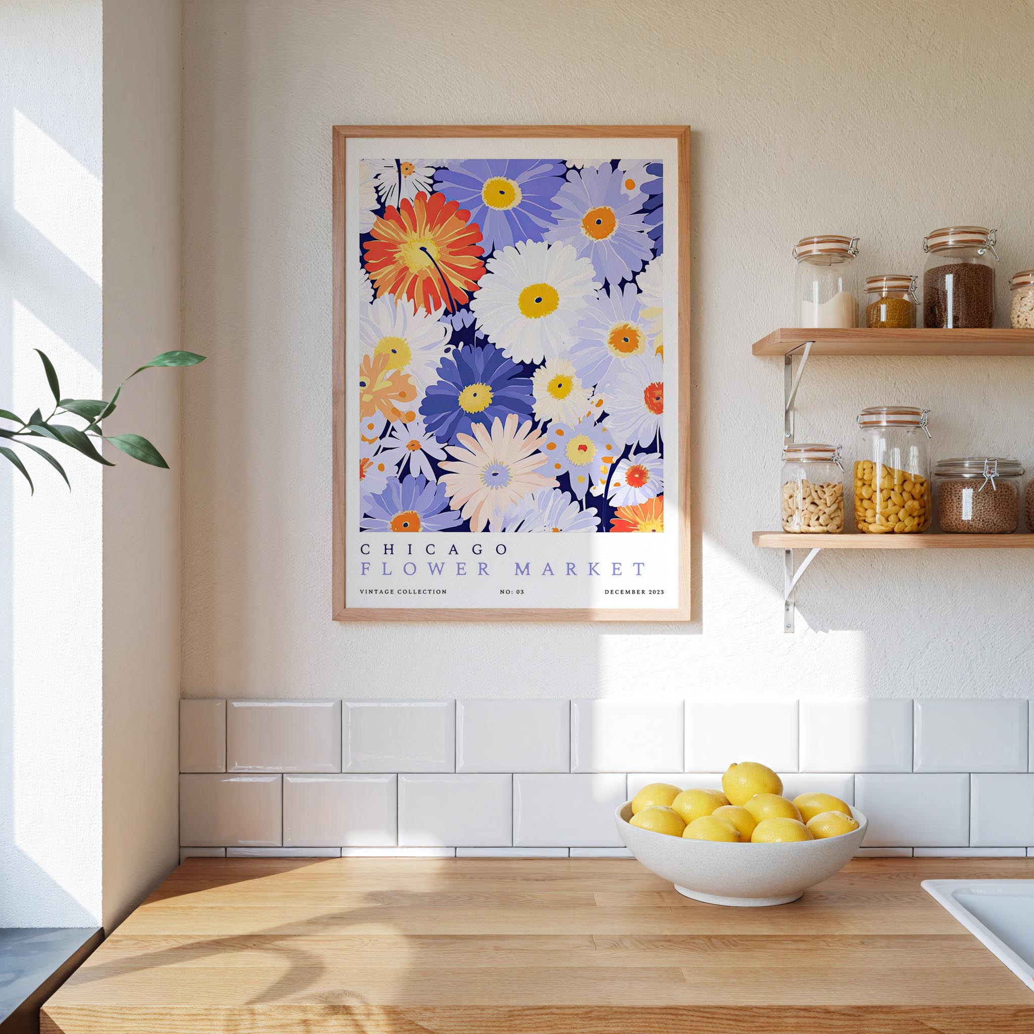 Chicago Flower Market Poster - Posters - Flower Poster