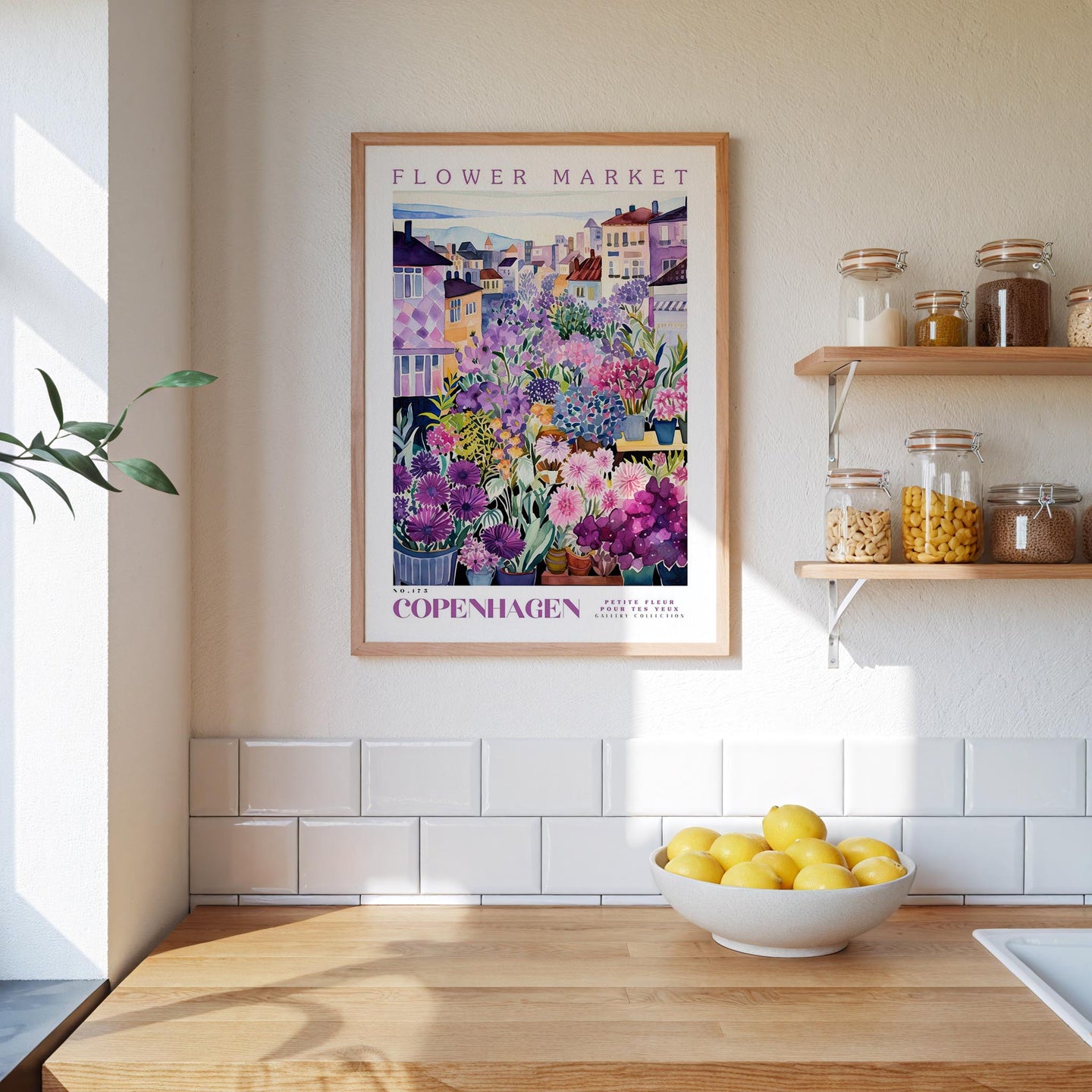 Copenhagen Flower Market Poster - Posters - Flower Poster