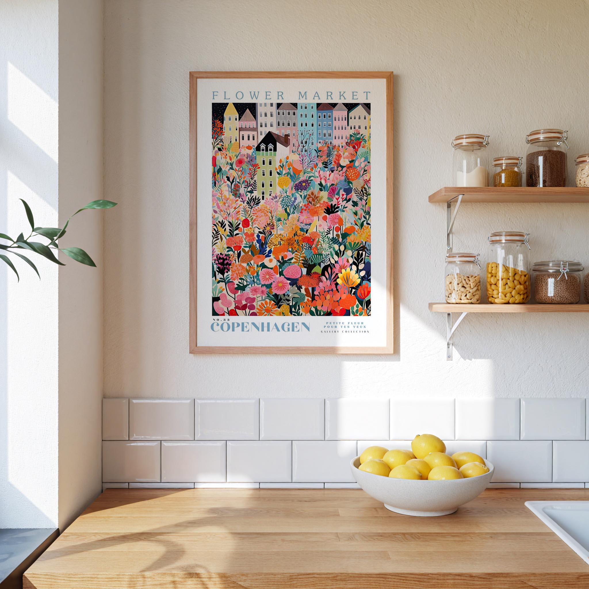 Copenhagen Flower Market Poster - Posters - Flower Poster