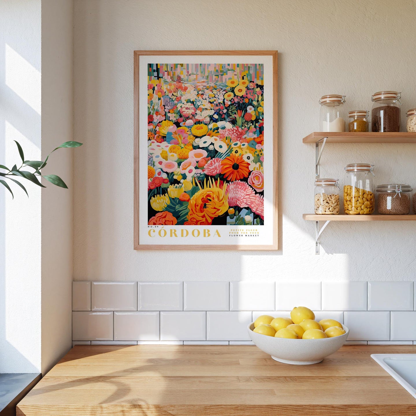 Cordoba Flower Market Poster - Posters - Flower Poster