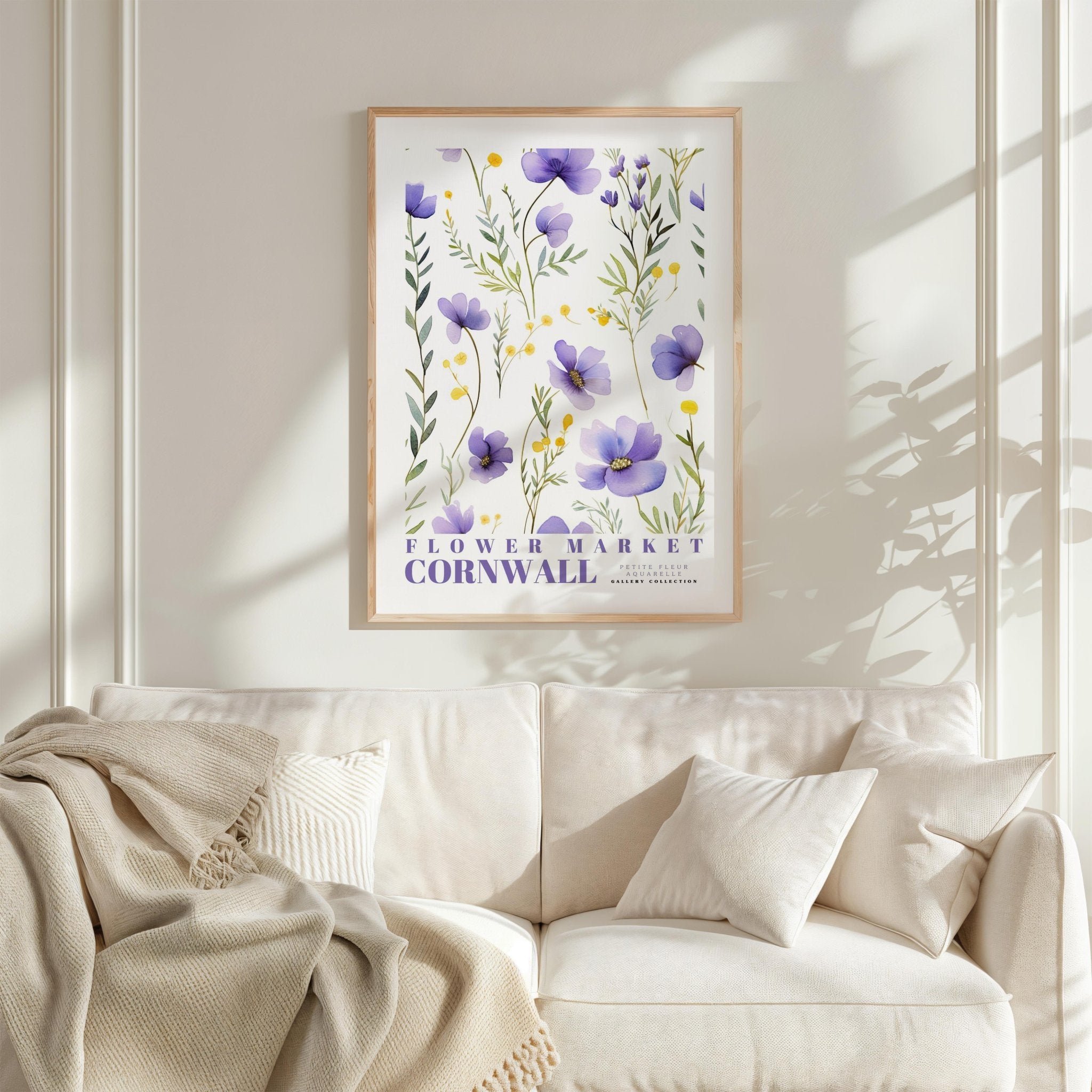 Cornwall Flower Market Poster - Posters - Flower Poster