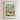 The image is a framed poster depicting a vibrant and colorful flower market in Milan, Italy.