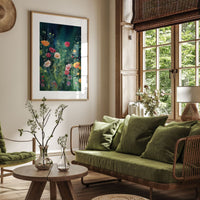 Dark Green Wildflower Poster - Poster - Flower Poster