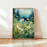 Dark Green Wildflower Poster - Poster - Flower Poster