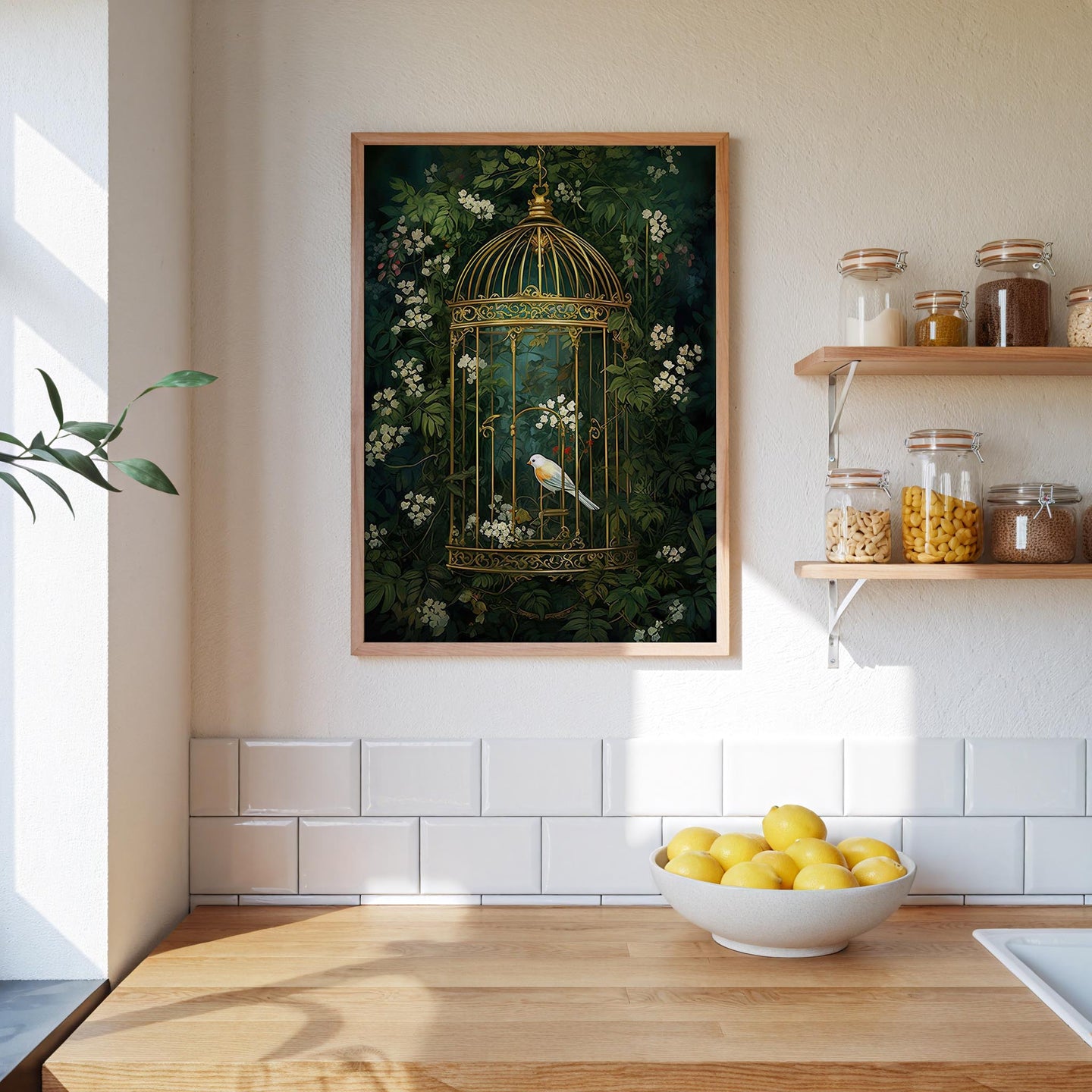 Dark Green Wildflower Poster - Poster - Flower Poster