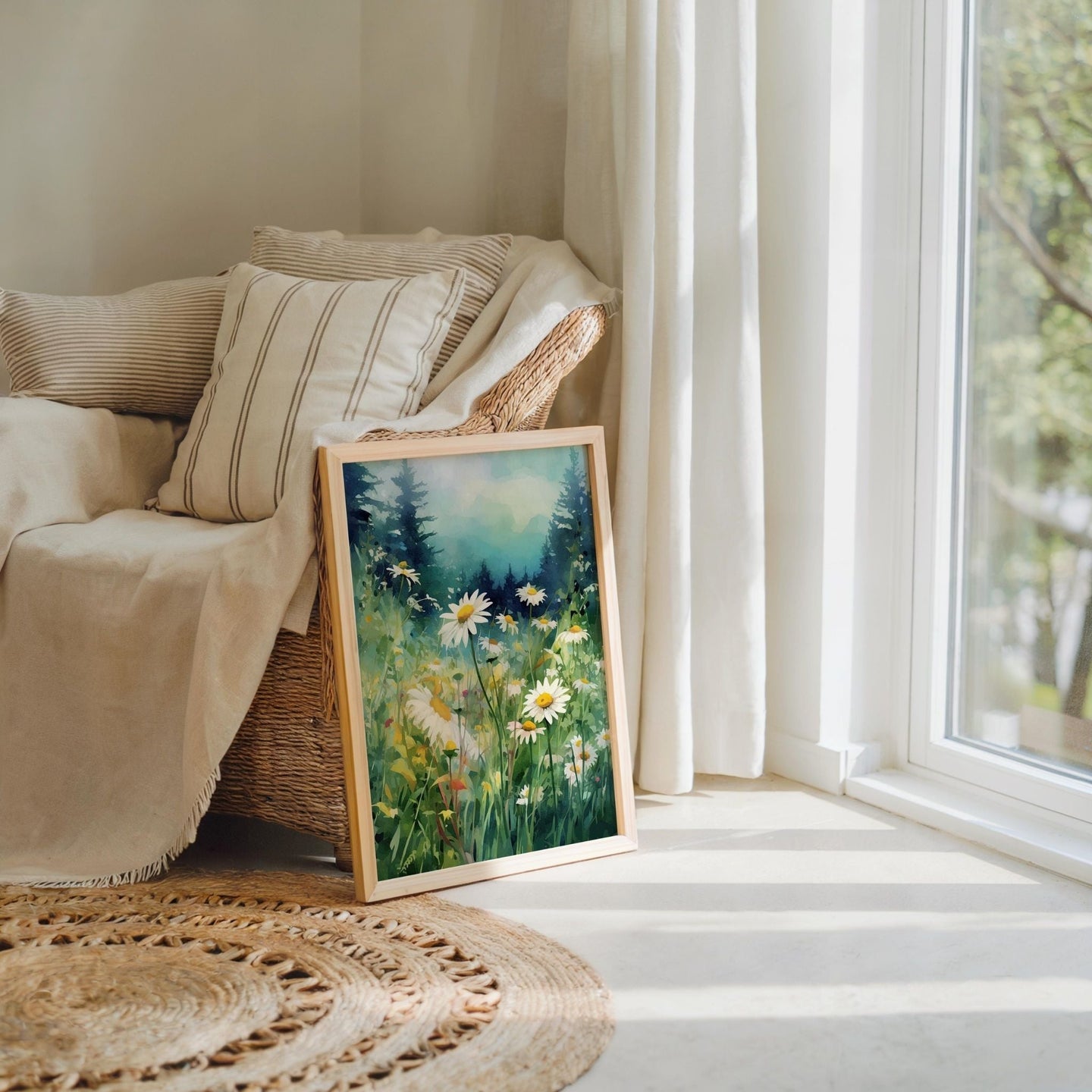 Dark Green Wildflower Poster - Poster - Flower Poster