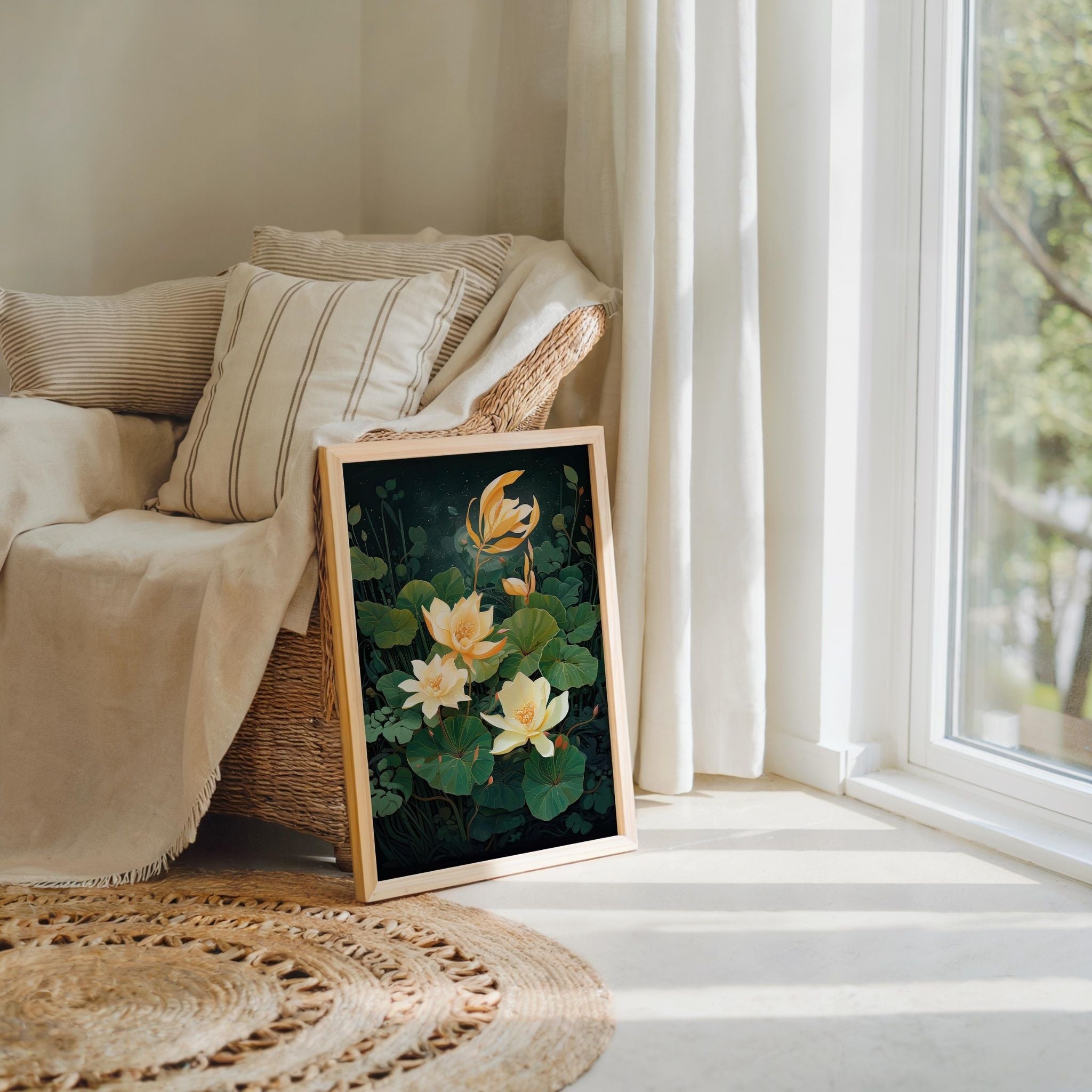 Dark Green Wildflower Poster - Poster - Flower Poster