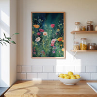 Dark Green Wildflower Poster - Poster - Flower Poster