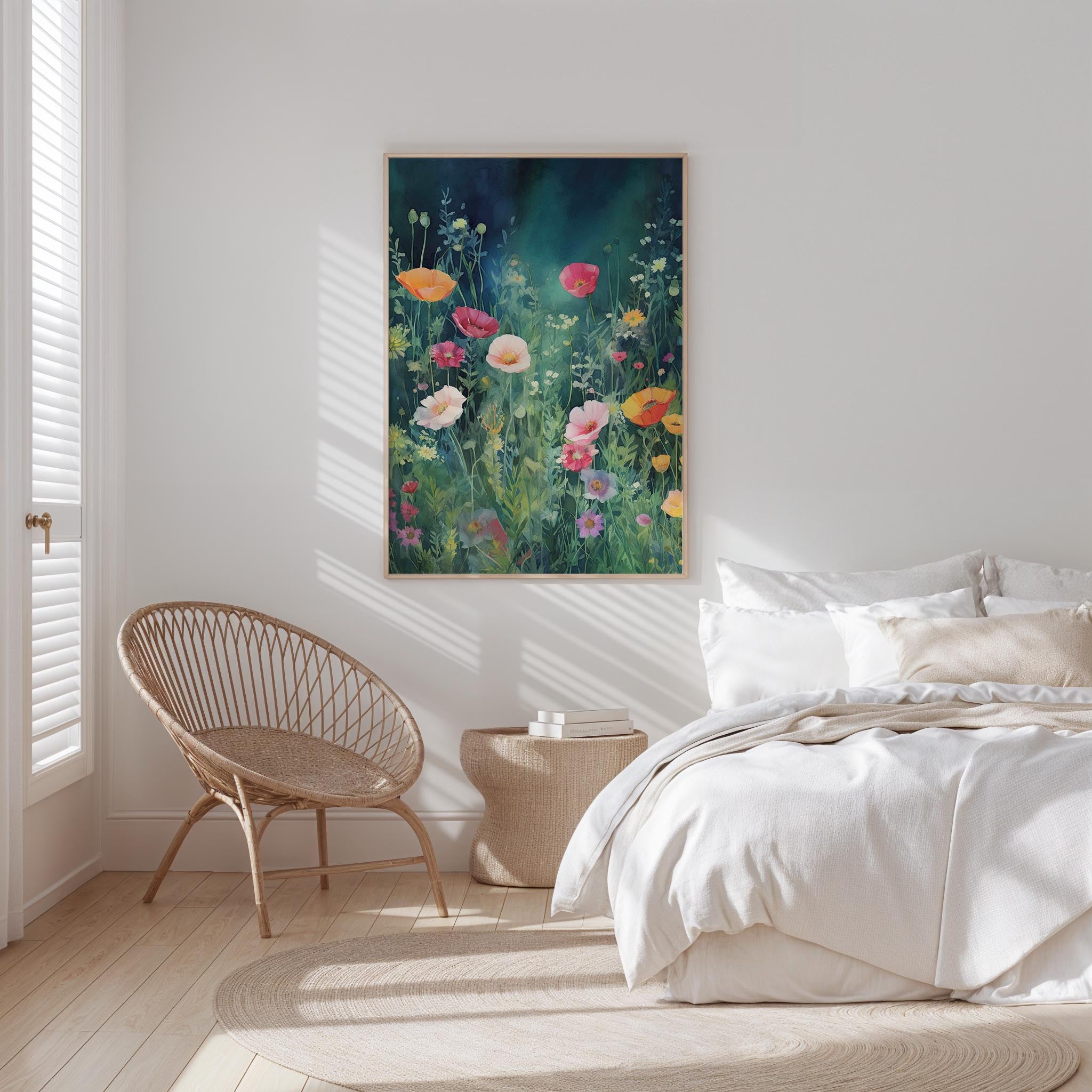 Dark Green Wildflower Poster - Poster - Flower Poster