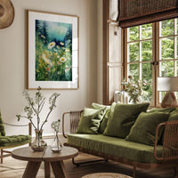 Dark Green Wildflower Poster - Poster - Flower Poster