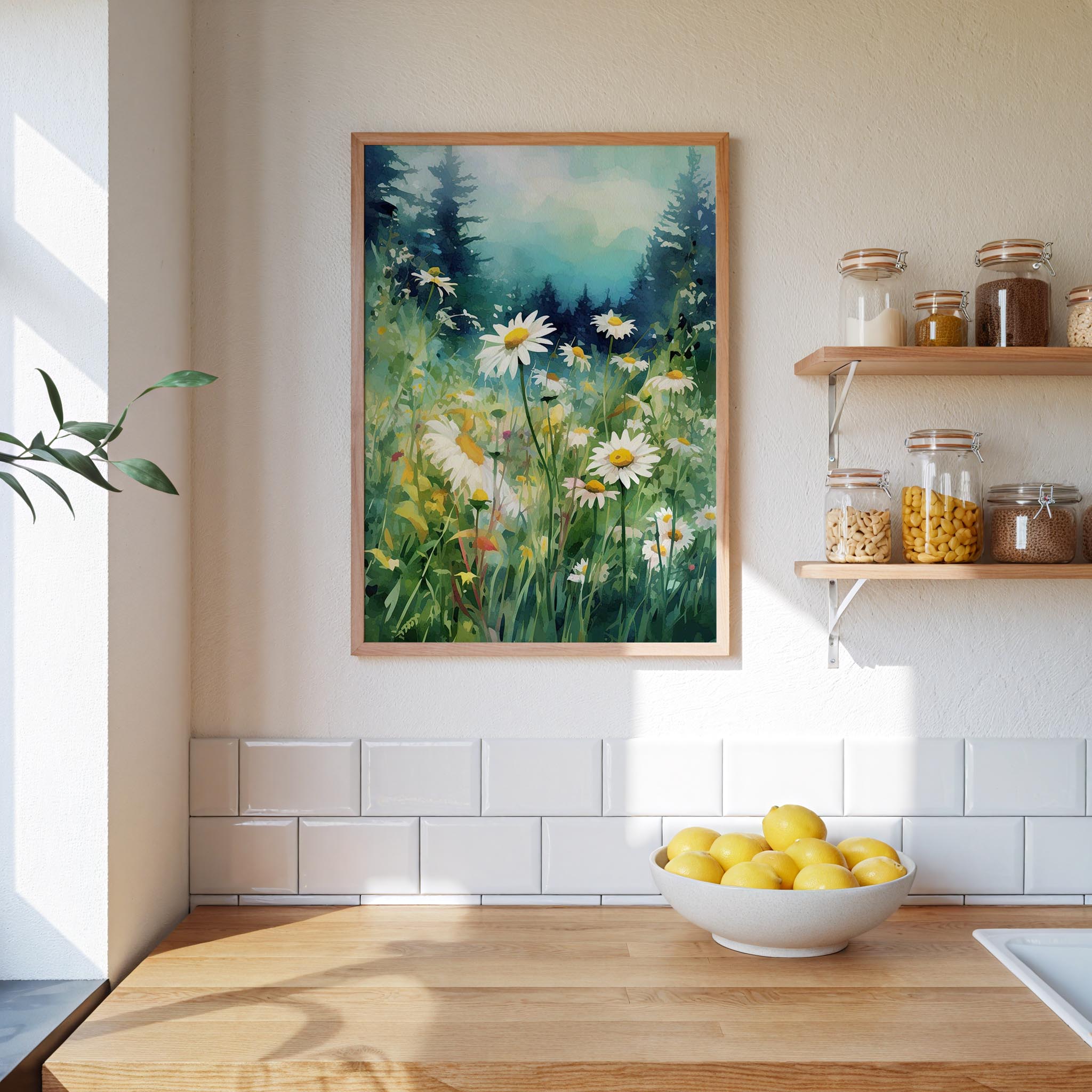 Dark Green Wildflower Poster - Poster - Flower Poster
