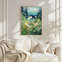 Dark Green Wildflower Poster - Poster - Flower Poster