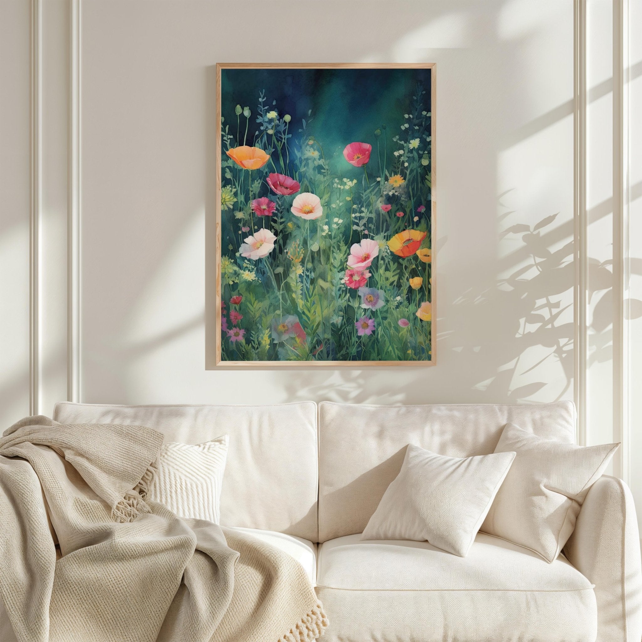 Dark Green Wildflower Poster - Poster - Flower Poster