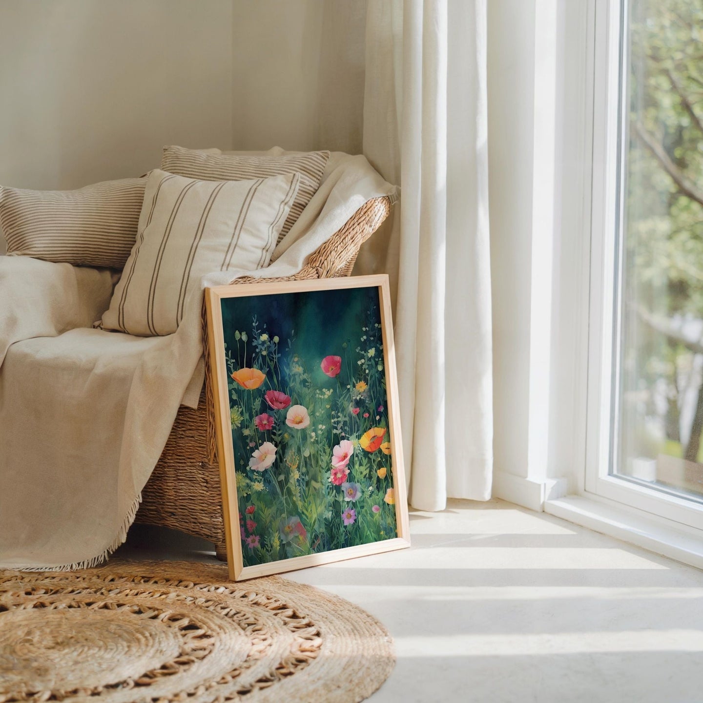 Dark Green Wildflower Poster - Poster - Flower Poster