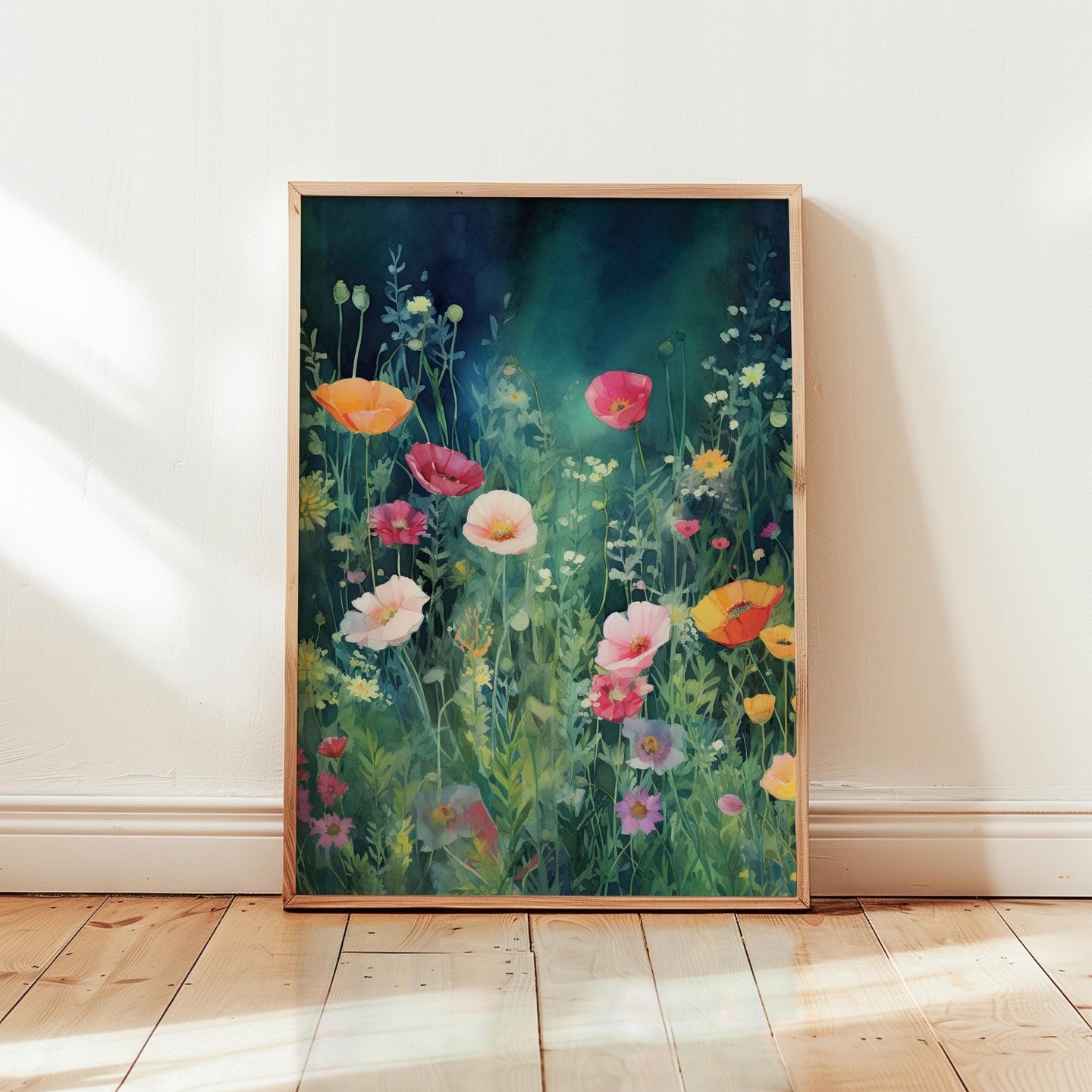Dark Green Wildflower Poster - Poster - Flower Poster