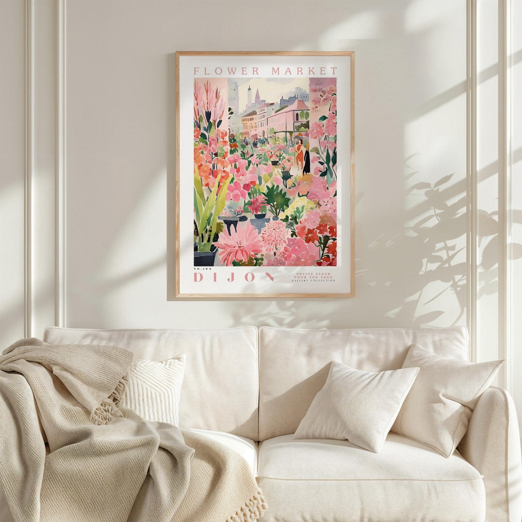 Dijon Flower Market Poster - Posters - Flower Poster
