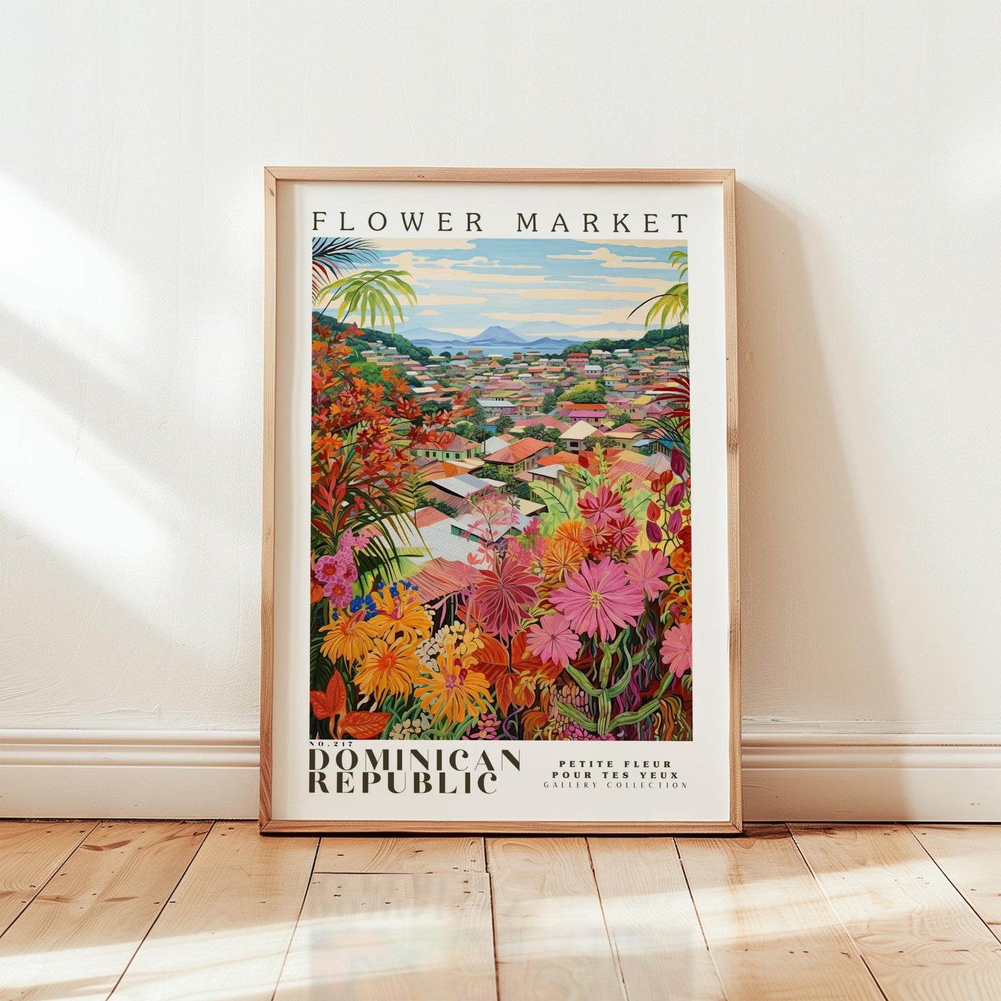 Dominican Republic Flower Market Poster - Poster - Flower Poster