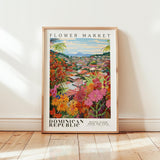 Dominican Republic Flower Market Poster - Poster - Flower Poster