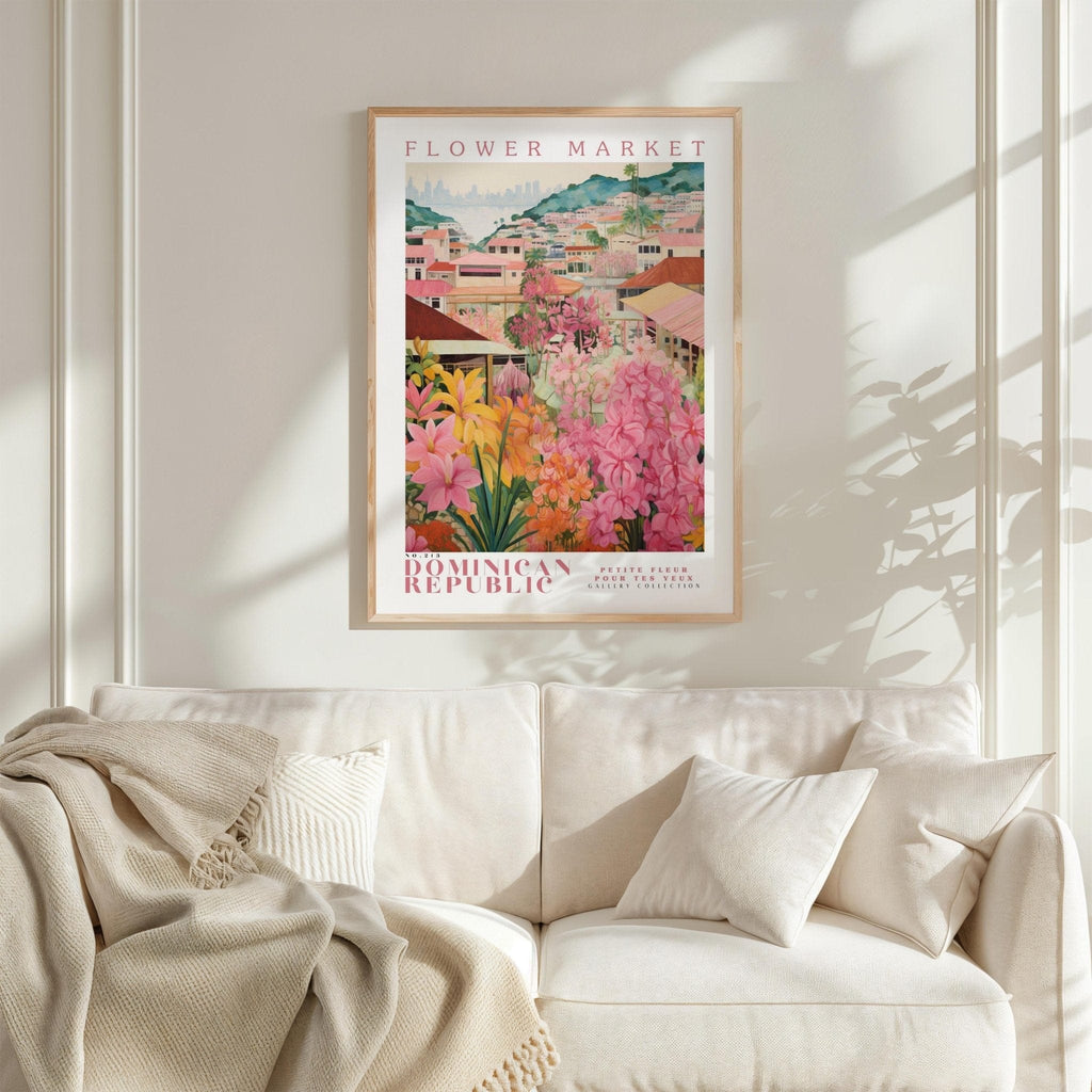 Dominican Republic Flower Market Poster - Poster - Flower Poster