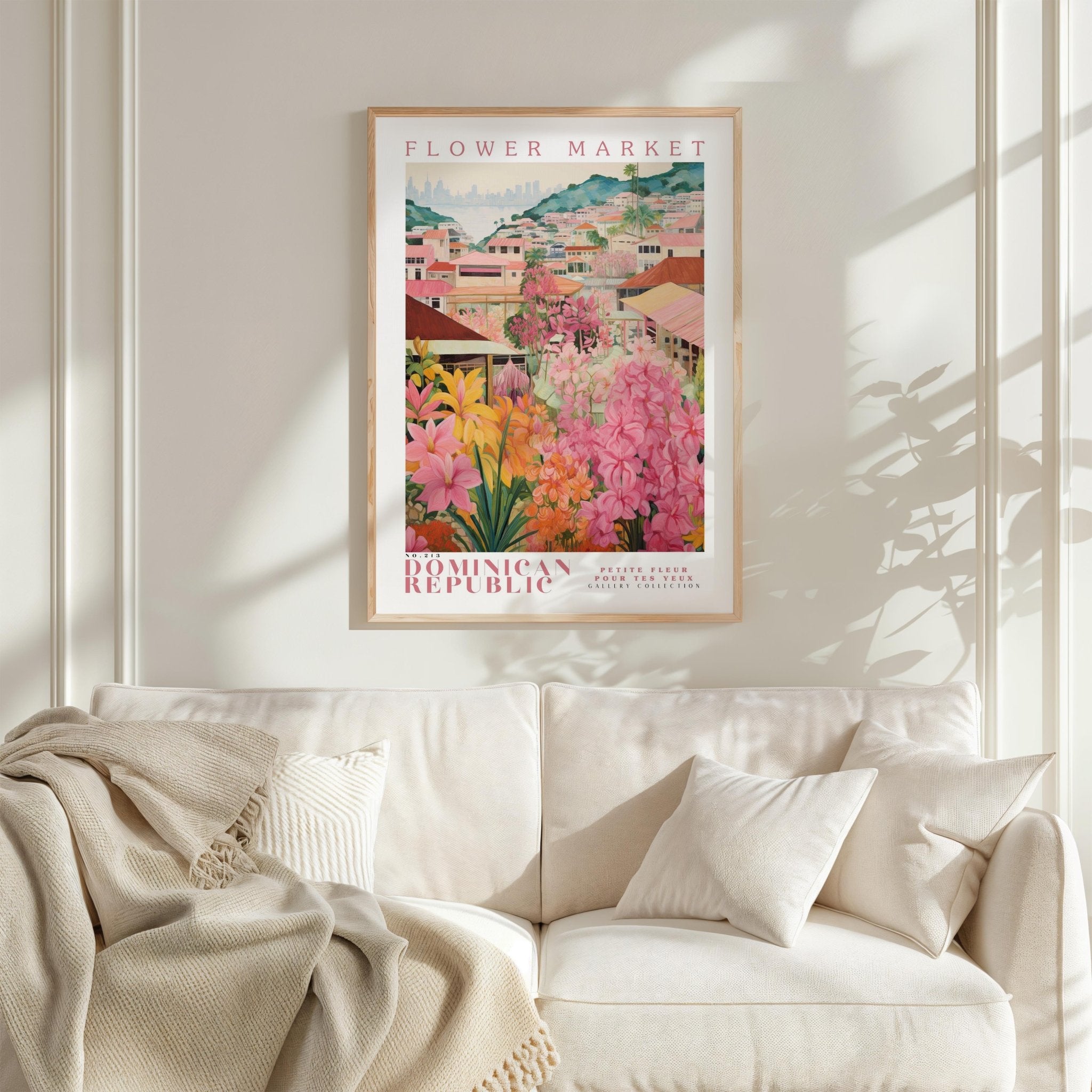 Dominican Republic Flower Market Poster - Poster - Flower Poster