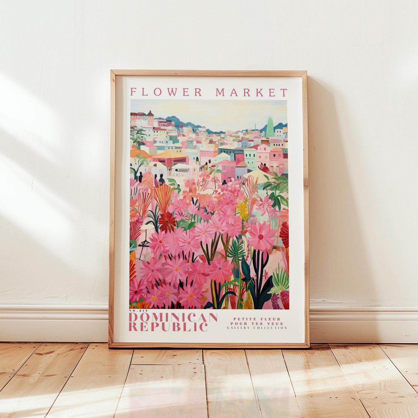 Dominican Republic Flower Market Poster - Poster - Flower Poster