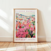 Dominican Republic Flower Market Poster - Poster - Flower Poster