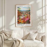 Dominican Republic Flower Market Poster - Poster - Flower Poster
