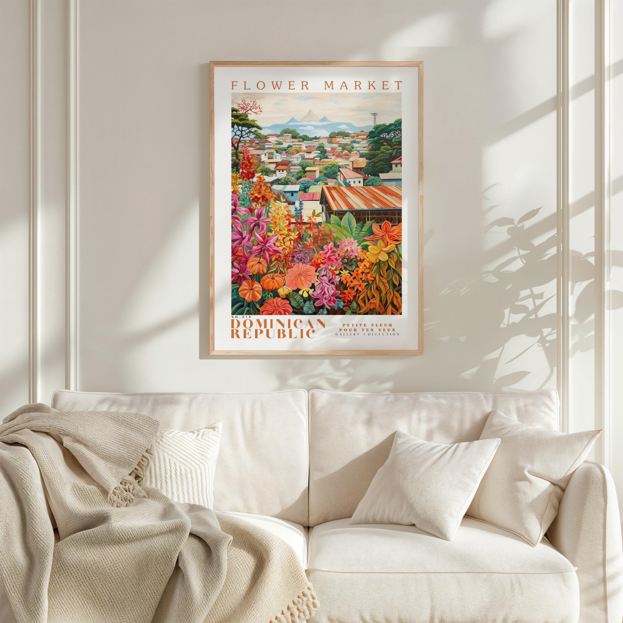 Dominican Republic Flower Market Poster - Poster - Flower Poster