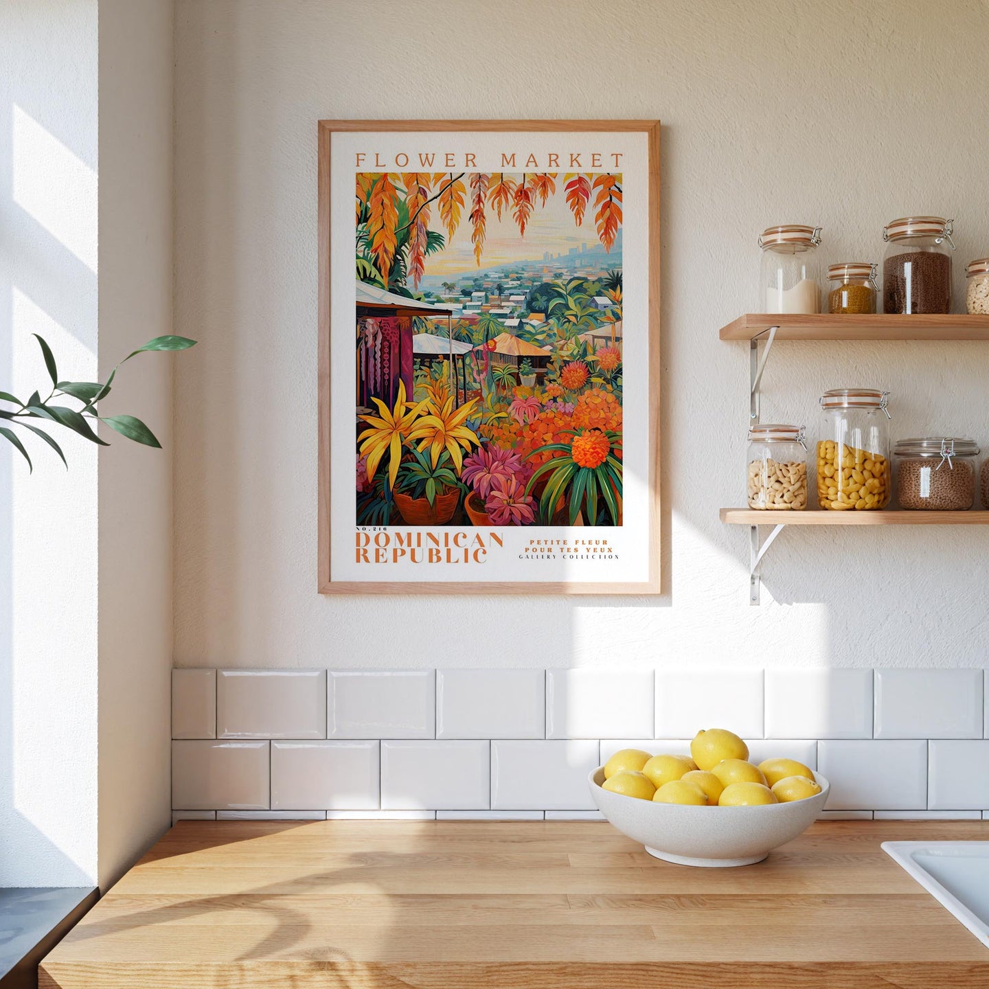 Dominican Republic Flower Market Poster - Poster - Flower Poster