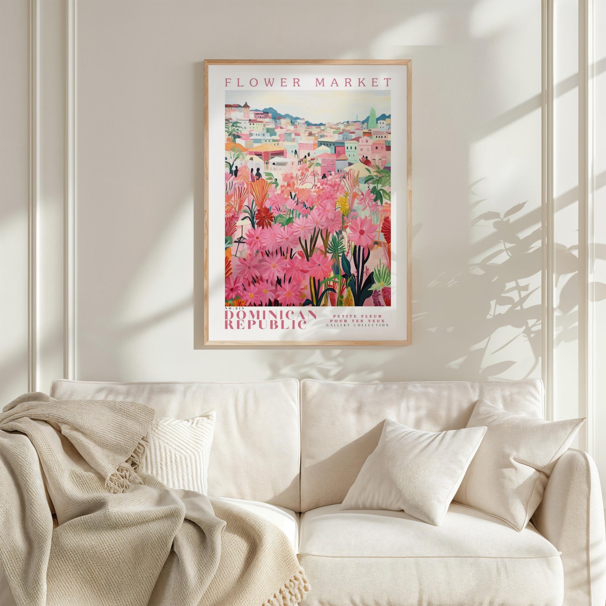 Dominican Republic Flower Market Poster - Poster - Flower Poster