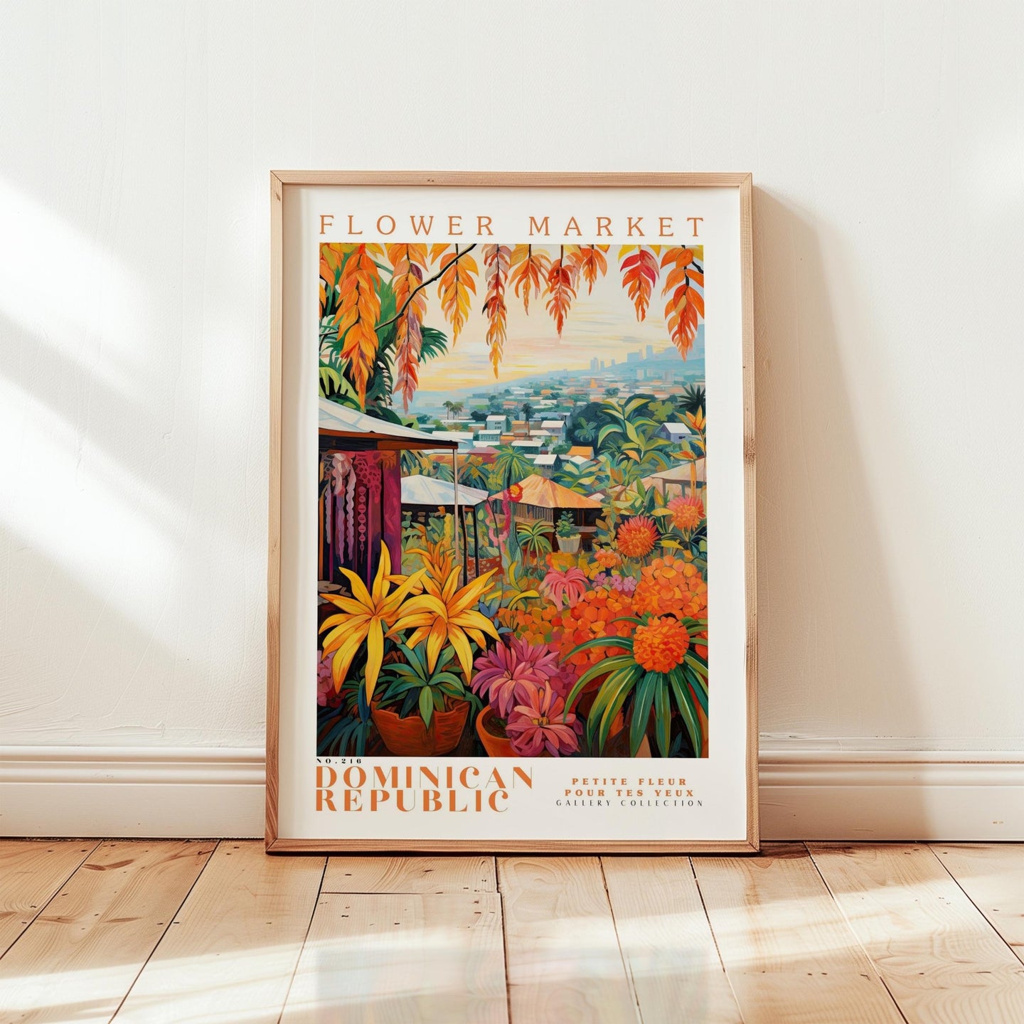 Dominican Republic Flower Market Poster - Poster - Flower Poster