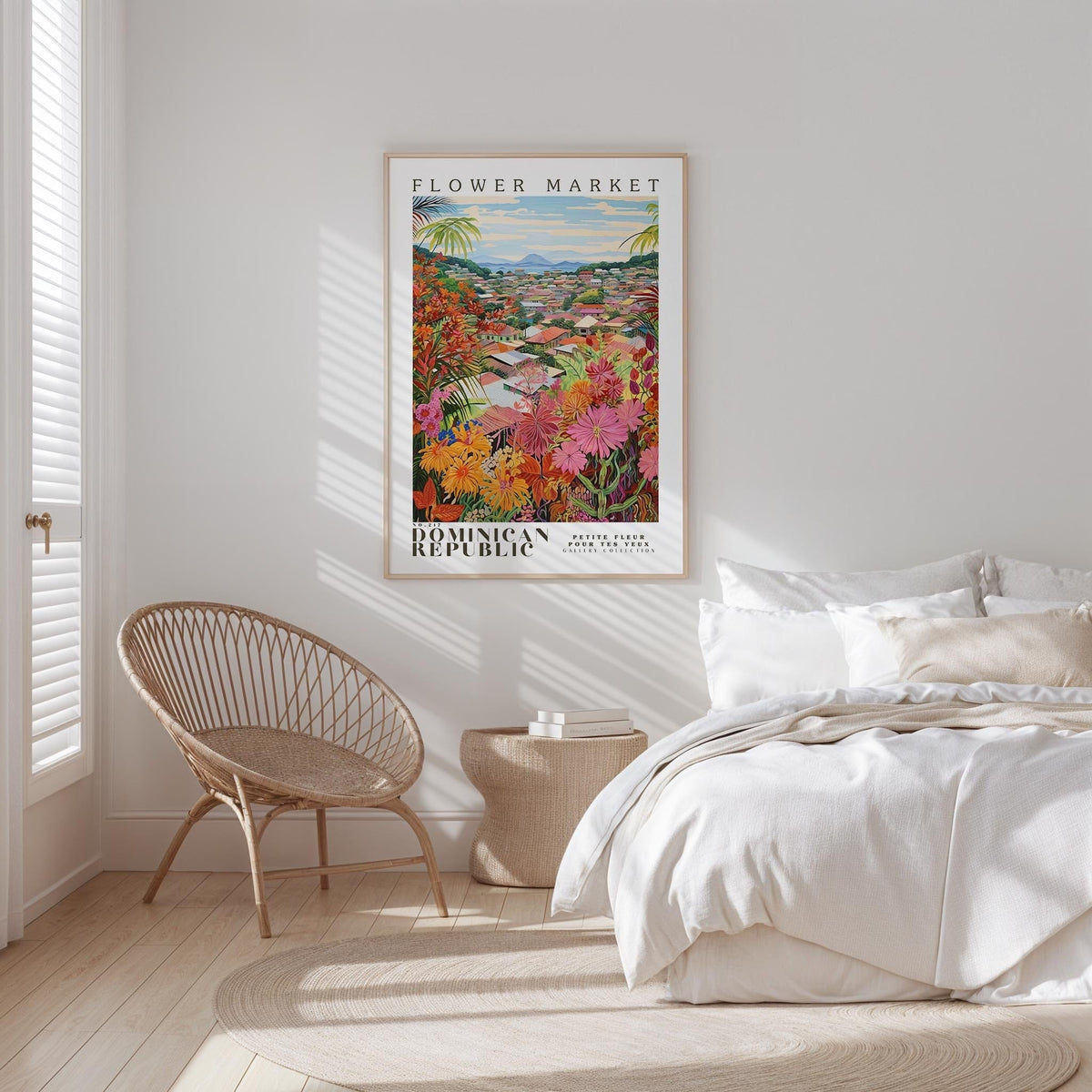 Dominican Republic Flower Market Poster - Poster - Flower Poster