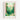 The image is a framed poster depicting a lush, green forest with tall trees and a mountain range in the background.