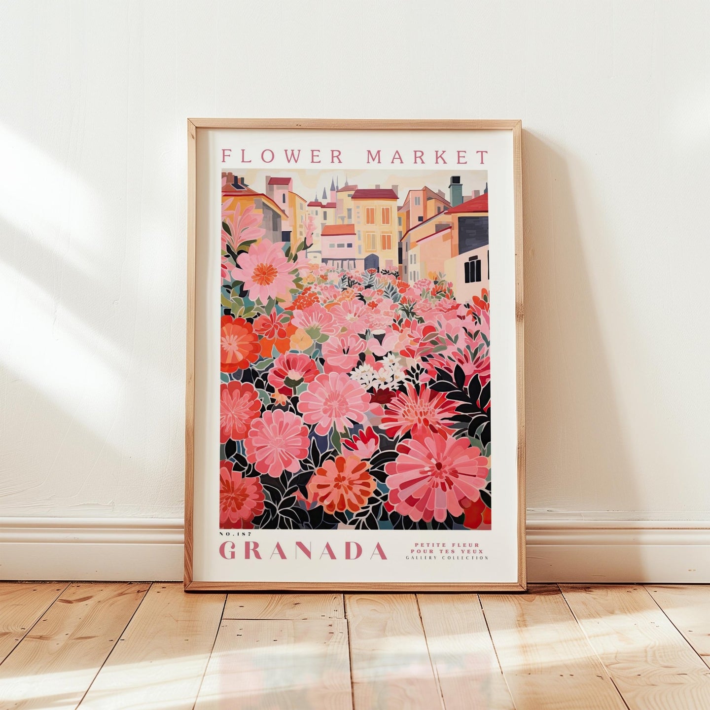 Granada Flower Market Poster - Posters - Flower Poster