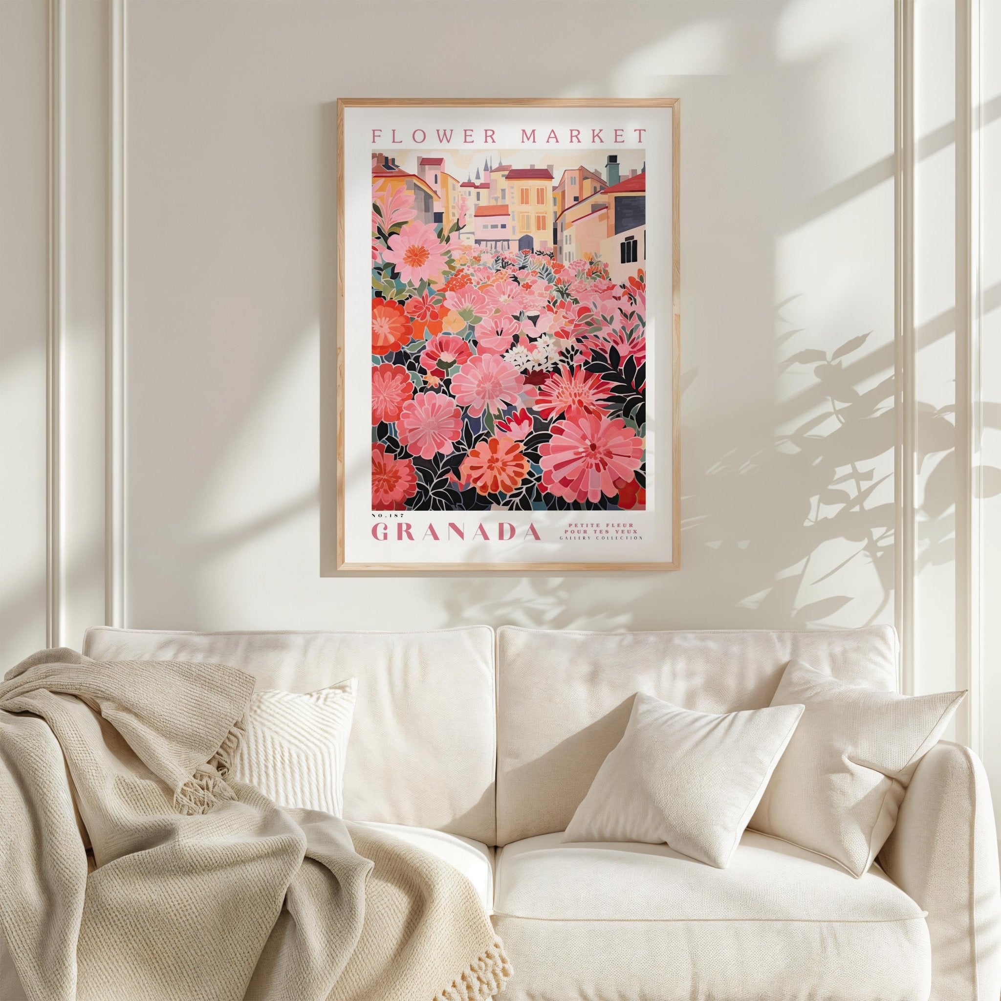 Granada Flower Market Poster - Posters - Flower Poster