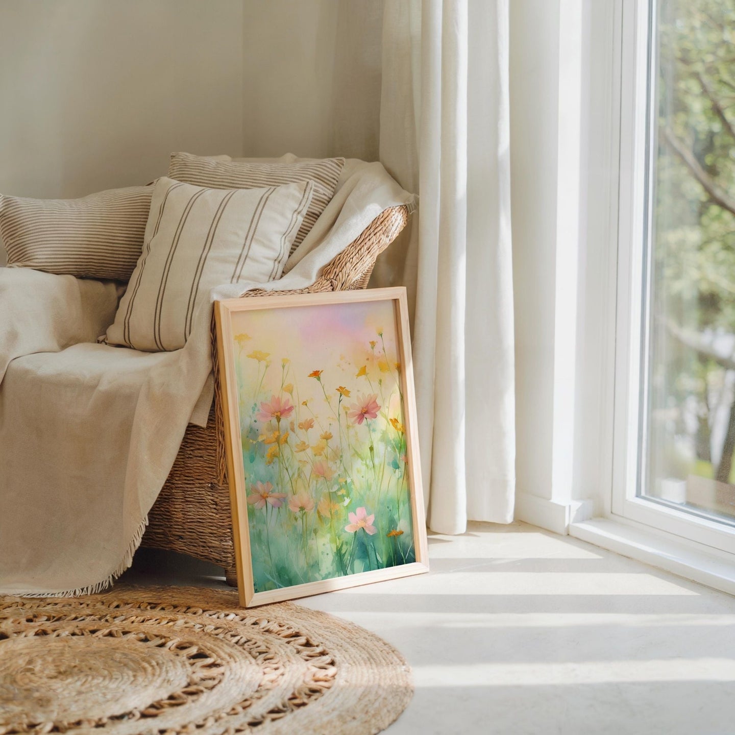 Green Wildflower Poster - Poster - Flower Poster