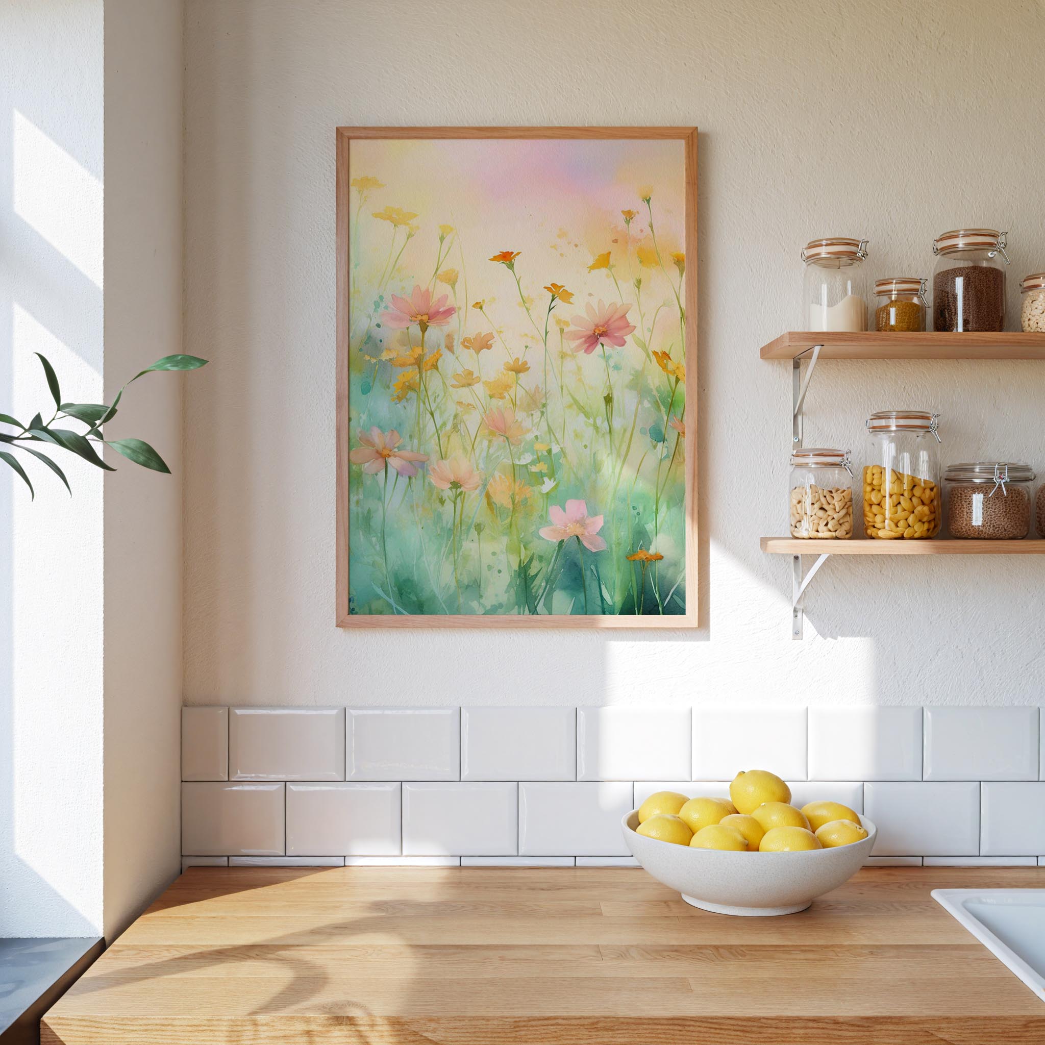 Green Wildflower Poster - Poster - Flower Poster