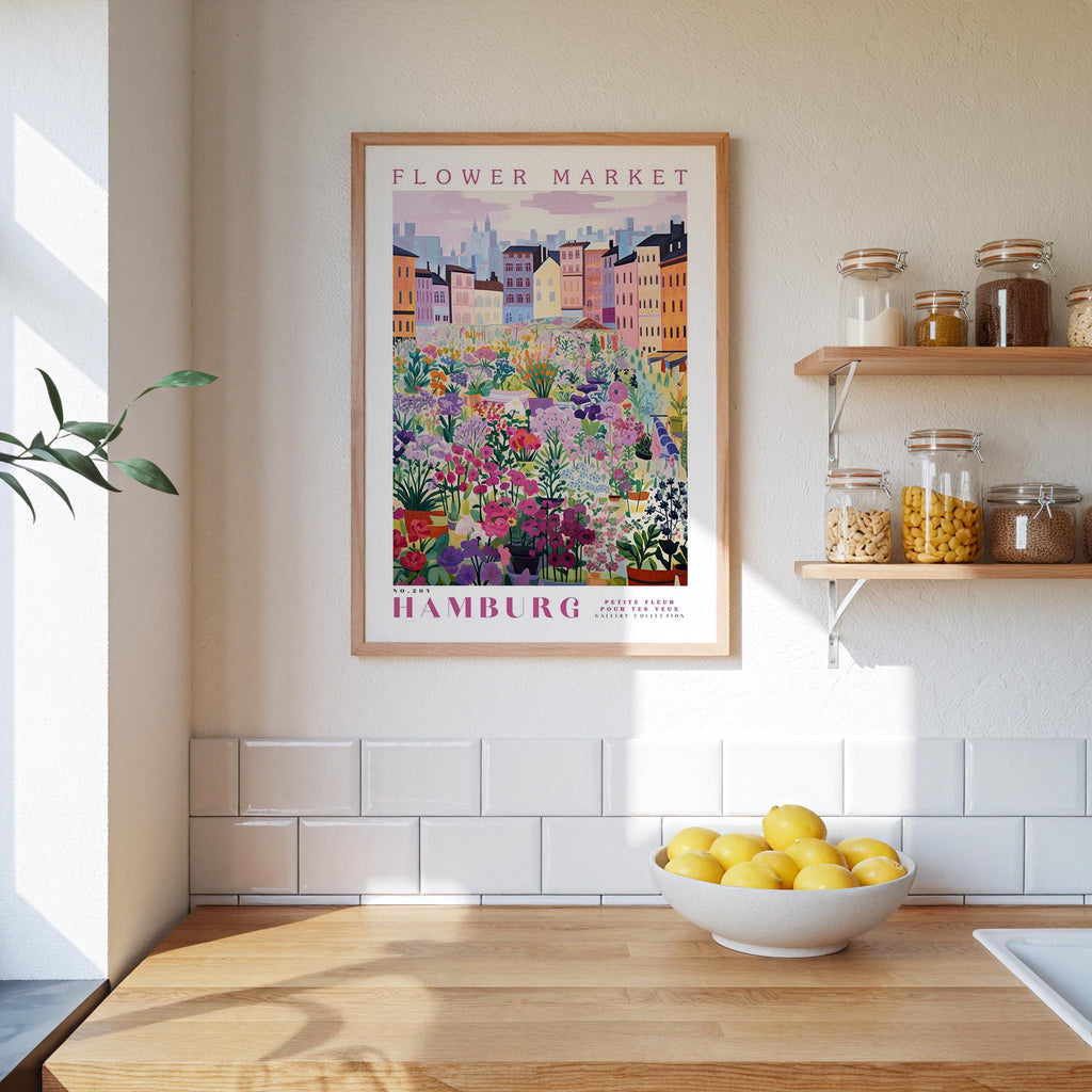 Hamburg Flower Market Poster - Poster - Flower Poster