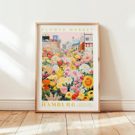 Hamburg Flower Market Poster - Posters - Flower Poster