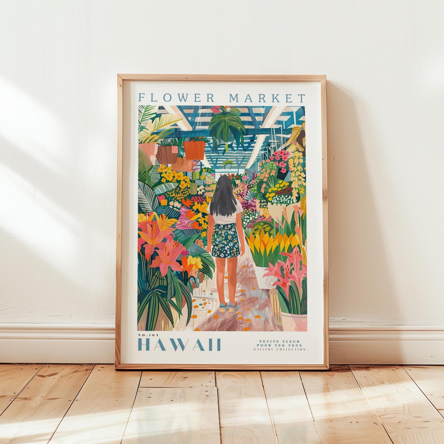 Hawaii Flower Market Poster - Poster - Flower Poster