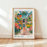 Hawaii Flower Market Poster - Poster - Flower Poster