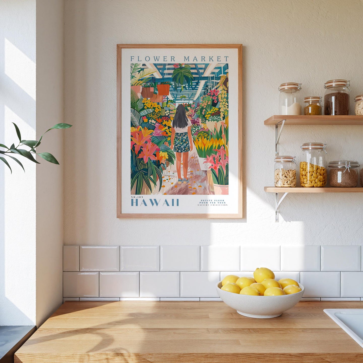 Hawaii Flower Market Poster - Poster - Flower Poster